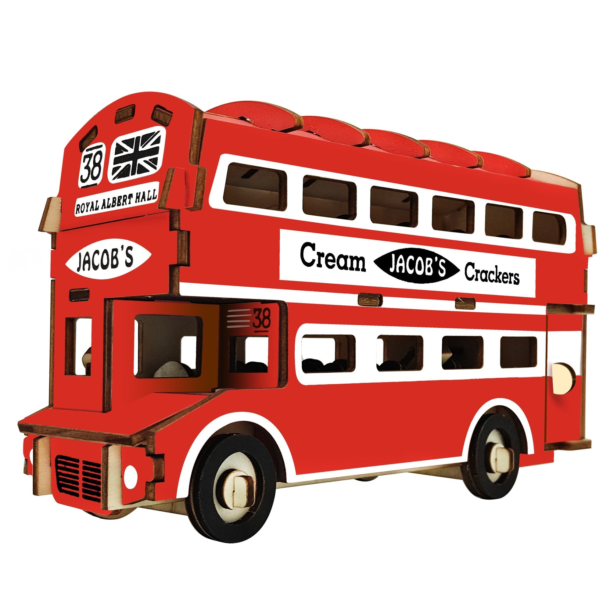 Double-Decker London Bus Model Kit - Wooden Laser-Cut 3D Puzzle (94 Pcs) Toys > 3D Puzzles La Vie Bien Double-Decker London Bus Model Kit - Wooden Laser-Cut 3D Puzzle (94 Pcs)