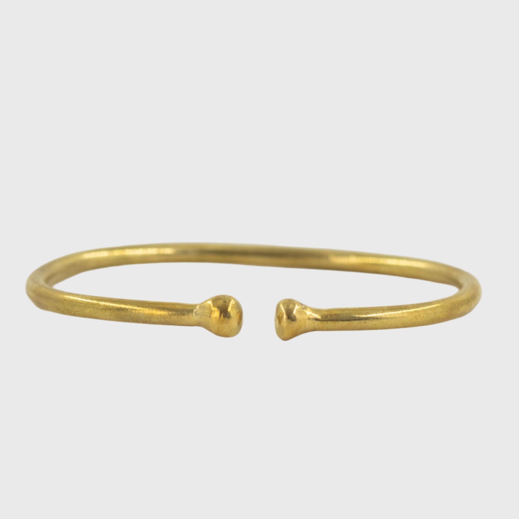 Double Dot Open Cuff Bracelet in Brass - Zari Bracelets La Vie Bien Double Dot Open Cuff Bracelet in Brass - Zari