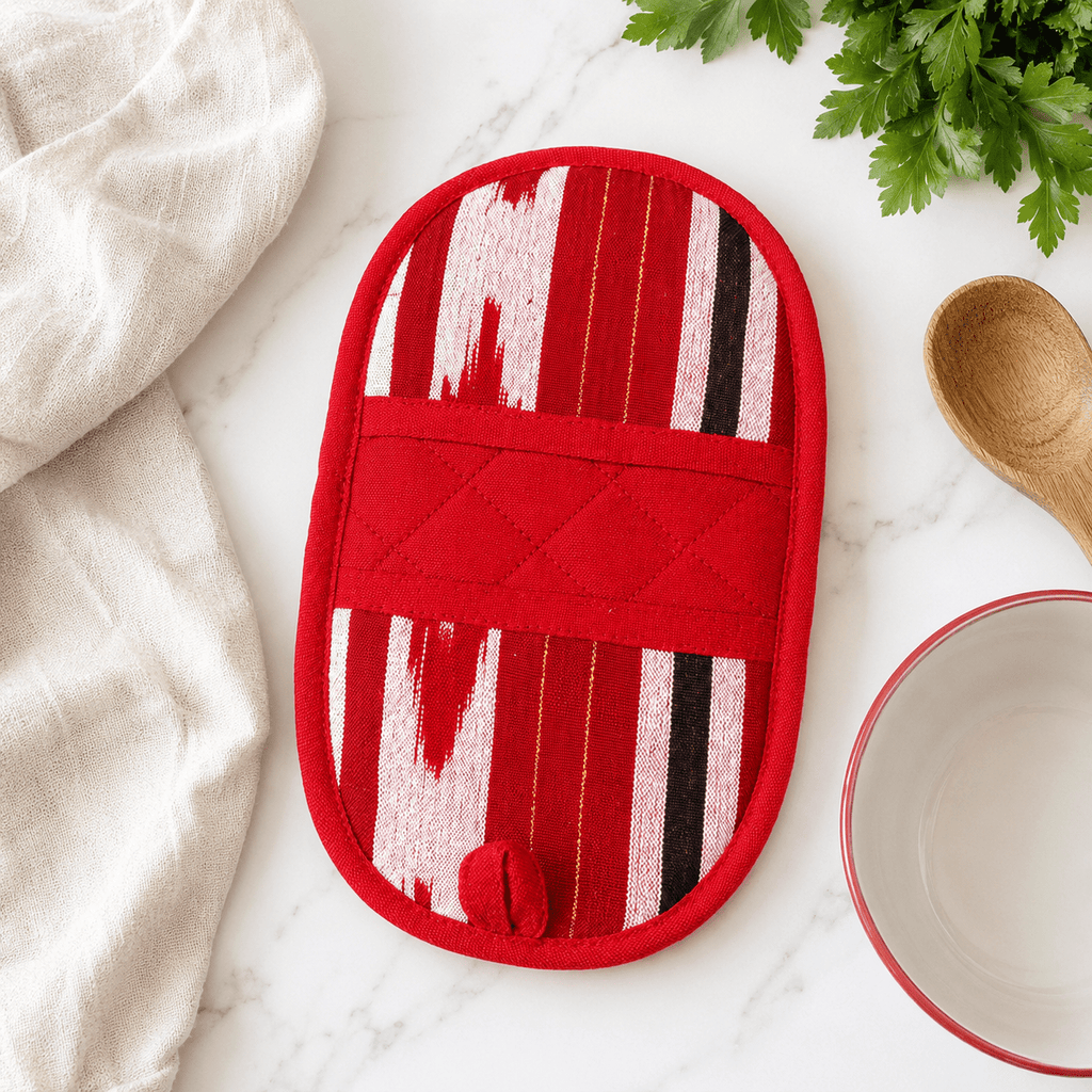Double Ended Oval Pot Holder Kitchen-Linens La Vie Bien Double Ended Oval Pot Holder