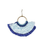 Double Fan Tassel Boho Earrings - Thailand Jewelry La Vie Bien Double Fan Tassel Boho Earrings - Thailand