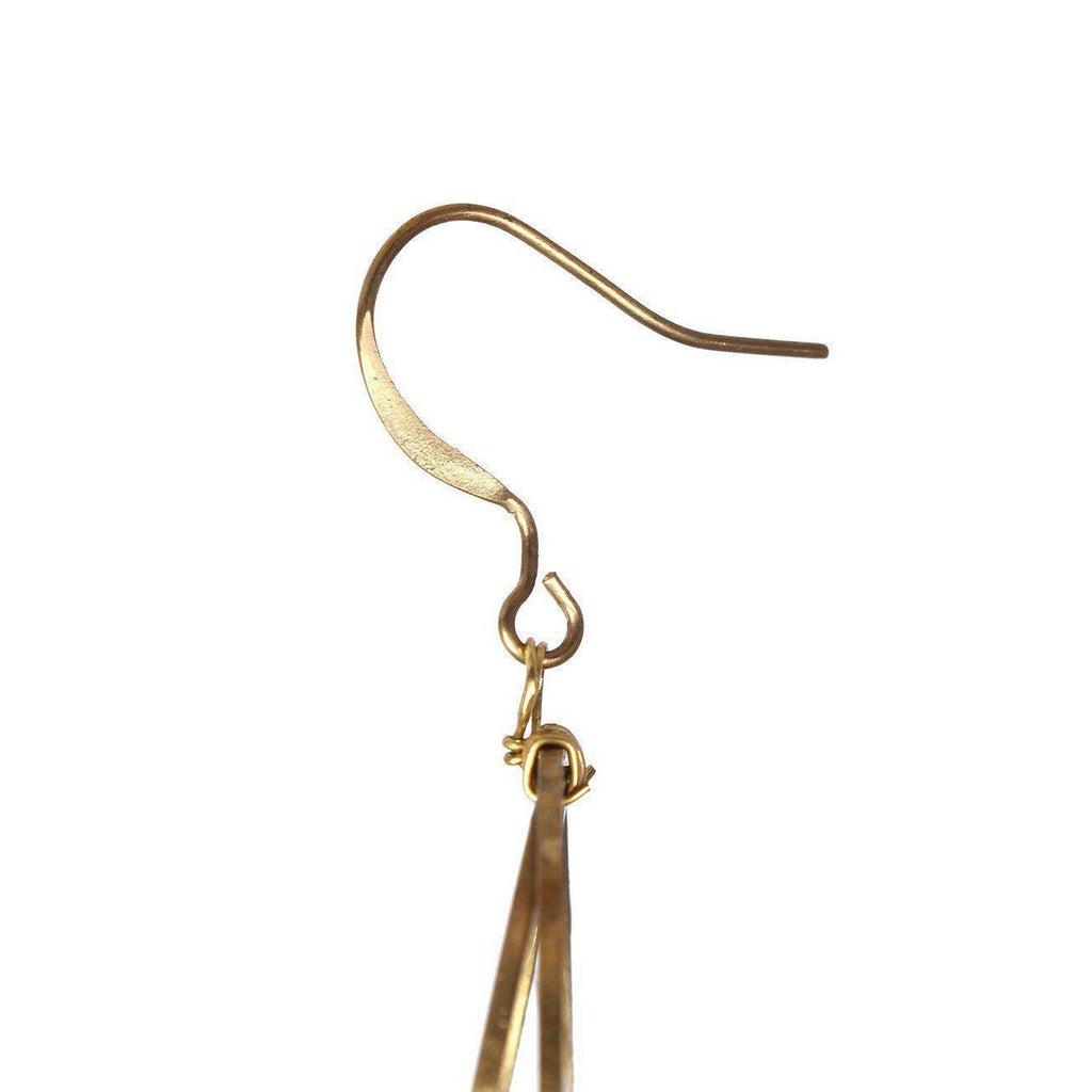 Double Fan Tassel Boho Earrings - Thailand Jewelry La Vie Bien Double Fan Tassel Boho Earrings - Thailand