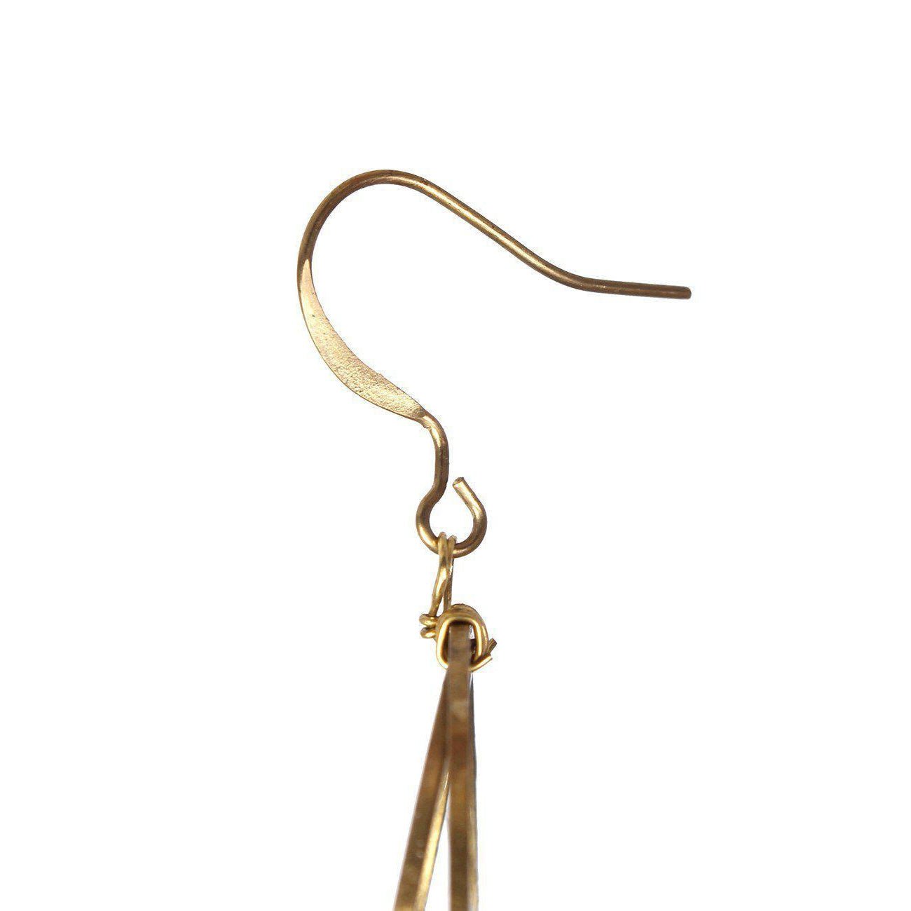 Double Fan Tassel Boho Earrings - Thailand Jewelry La Vie Bien Double Fan Tassel Boho Earrings - Thailand