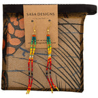 Double Rainbow Beaded Earrings Earrings - Fashion La Vie Bien Double Rainbow Beaded Earrings