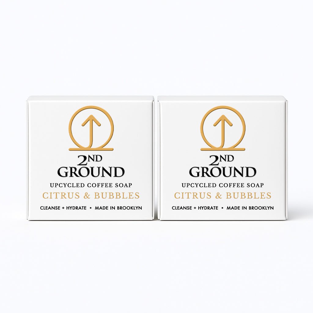 Double Shot - 2 Pack of Upcycled Coffee Soaps Exfoliating Bar Soap La Vie Bien Double Shot - 2 Pack of Upcycled Coffee Soaps