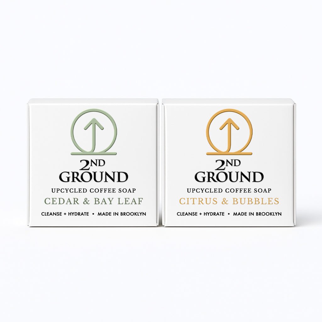 Double Shot - 2 Pack of Upcycled Coffee Soaps Exfoliating Bar Soap La Vie Bien Double Shot - 2 Pack of Upcycled Coffee Soaps