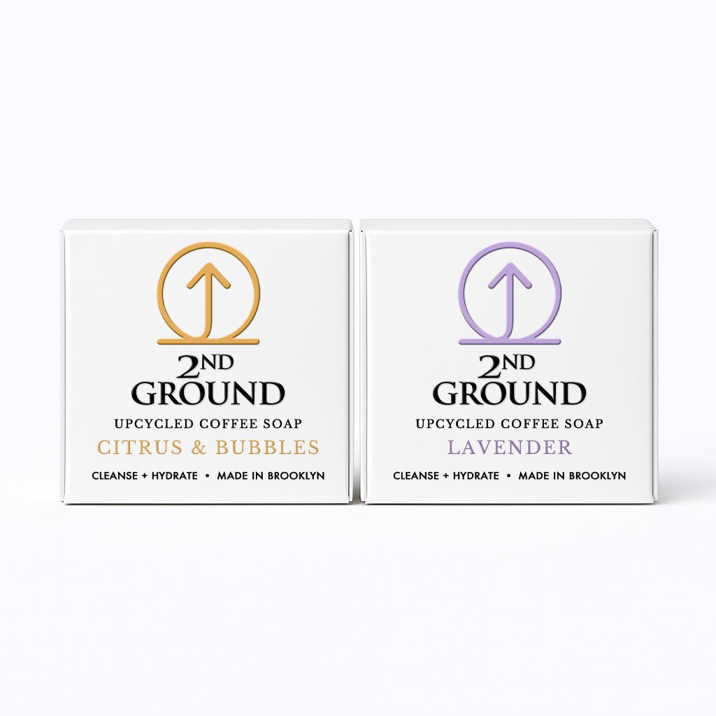 Double Shot - 2 Pack of Upcycled Coffee Soaps Exfoliating Bar Soap La Vie Bien Double Shot - 2 Pack of Upcycled Coffee Soaps