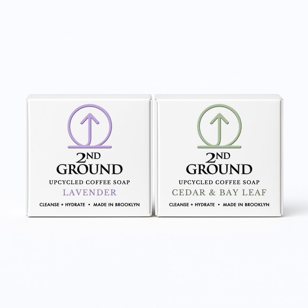 Double Shot - 2 Pack of Upcycled Coffee Soaps Exfoliating Bar Soap La Vie Bien Double Shot - 2 Pack of Upcycled Coffee Soaps