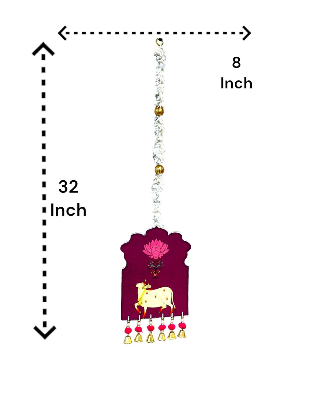 Double Sided Pichwai Cow Lari Festive Decor La Vie Bien Double Sided Pichwai Cow Lari