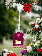 Double Sided Pichwai Cow Lari Festive Decor La Vie Bien Double Sided Pichwai Cow Lari