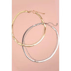 Double Snake and Largo Chain Necklace | Two Layer Gold Tone Jewelry by The Bullish Store
