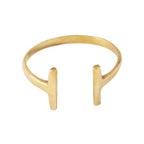 Double T Wrap Around Cuff Bracelet in Brass - Simba Bracelets La Vie Bien Double T Wrap Around Cuff Bracelet in Brass - Simba