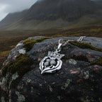 Double Thistle Scottish Luckenbooth Necklace in Sterling Silver Pendant La Vie Bien Double Thistle Scottish Luckenbooth Necklace in Sterling Silver