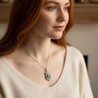 Double Thistle Scottish Luckenbooth Necklace in Sterling Silver Pendant La Vie Bien Double Thistle Scottish Luckenbooth Necklace in Sterling Silver