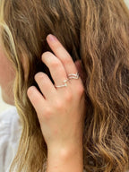 Double V Sterling Silver Ring
