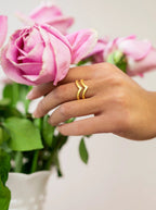 Double Wave Ring by Ash & Rose