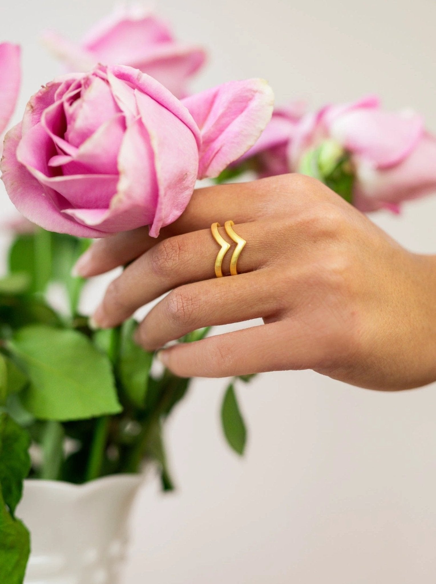 Double Wave Ring by Ash & Rose