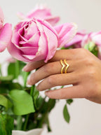 Double Wave Ring by Ash & Rose