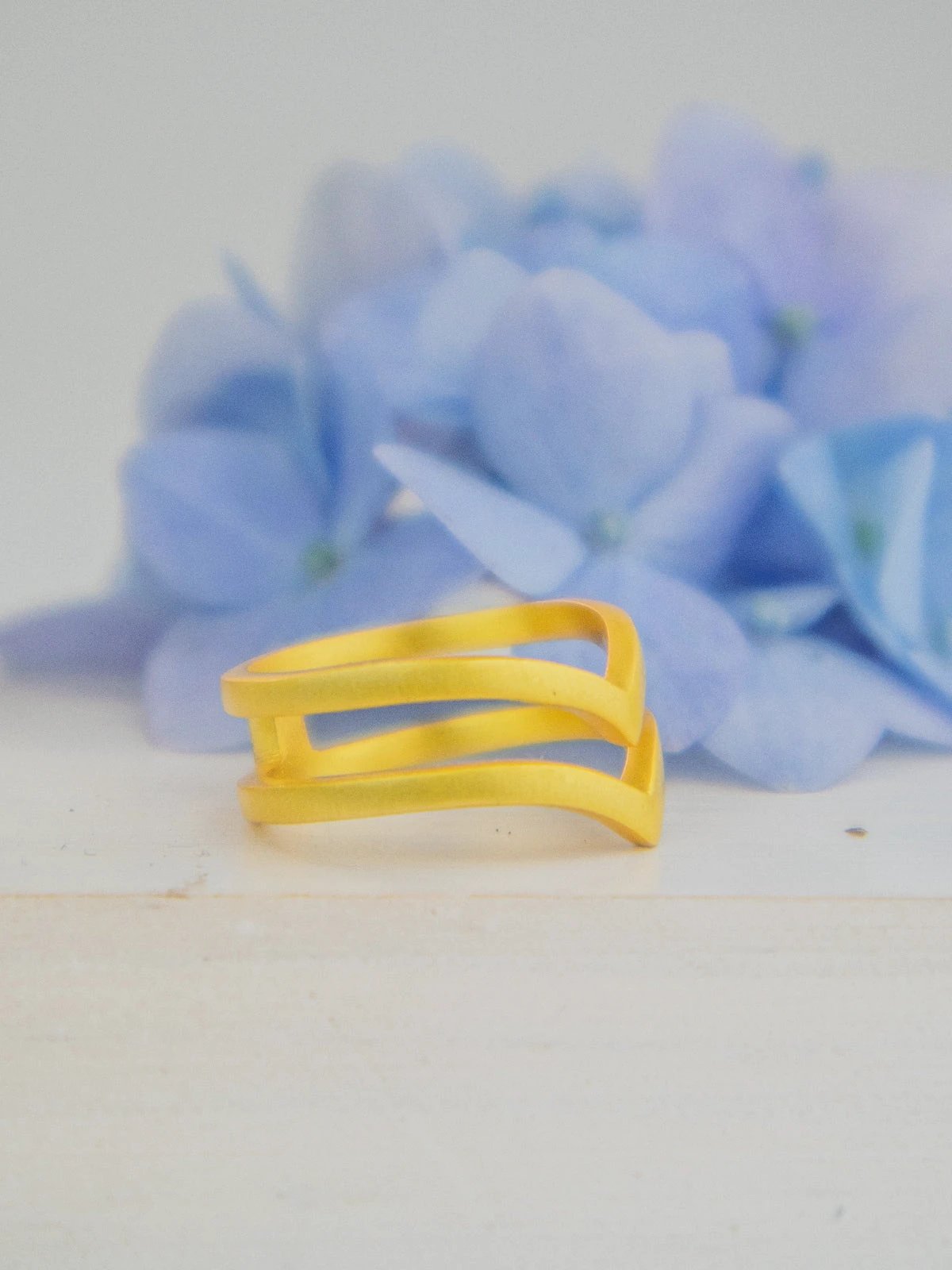 Double Wave Ring by Ash & Rose