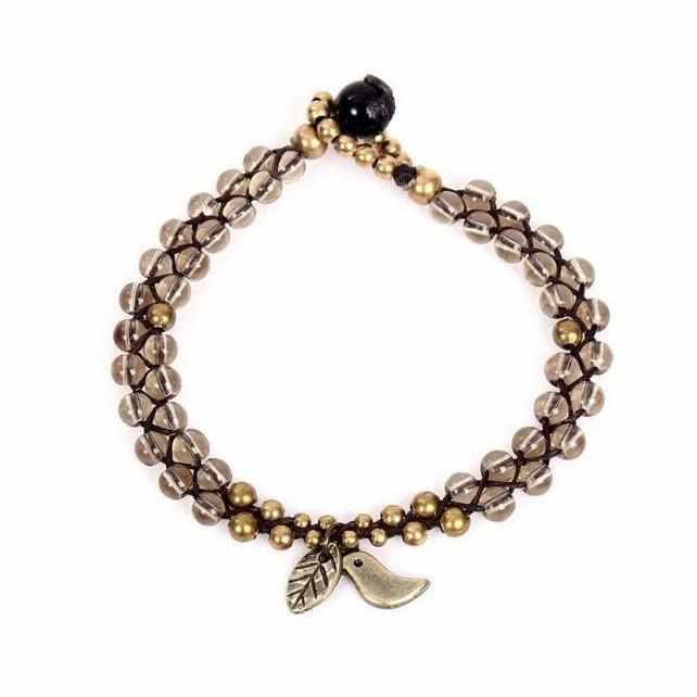 Dove & Leaf Beaded Bracelet - Thailand Bracelets La Vie Bien Dove & Leaf Beaded Bracelet - Thailand