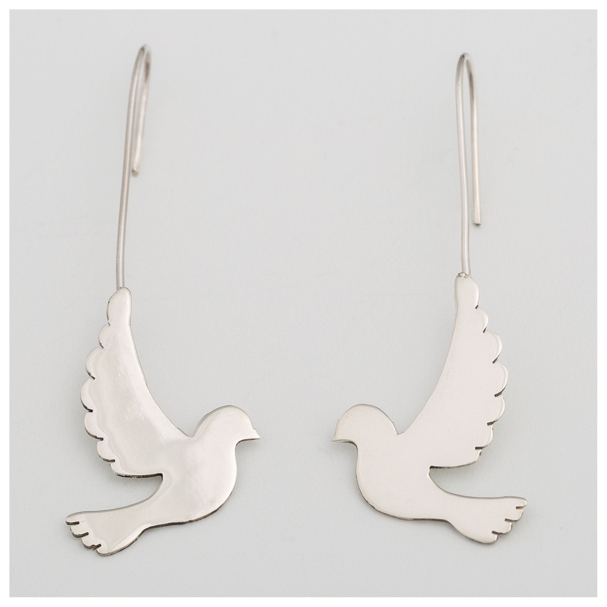 Dove Silhouette Sterling Earrings Earrings - Fine La Vie Bien Dove Silhouette Sterling Earrings