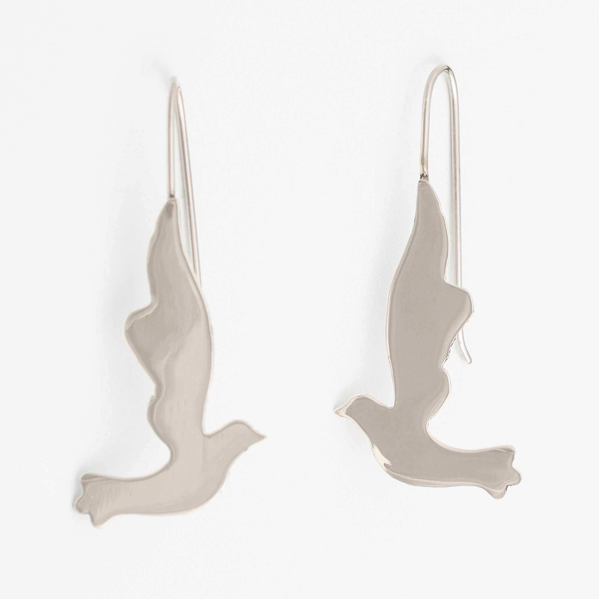 Dove Silhouette Sterling Earrings Earrings - Fine La Vie Bien Dove Silhouette Sterling Earrings
