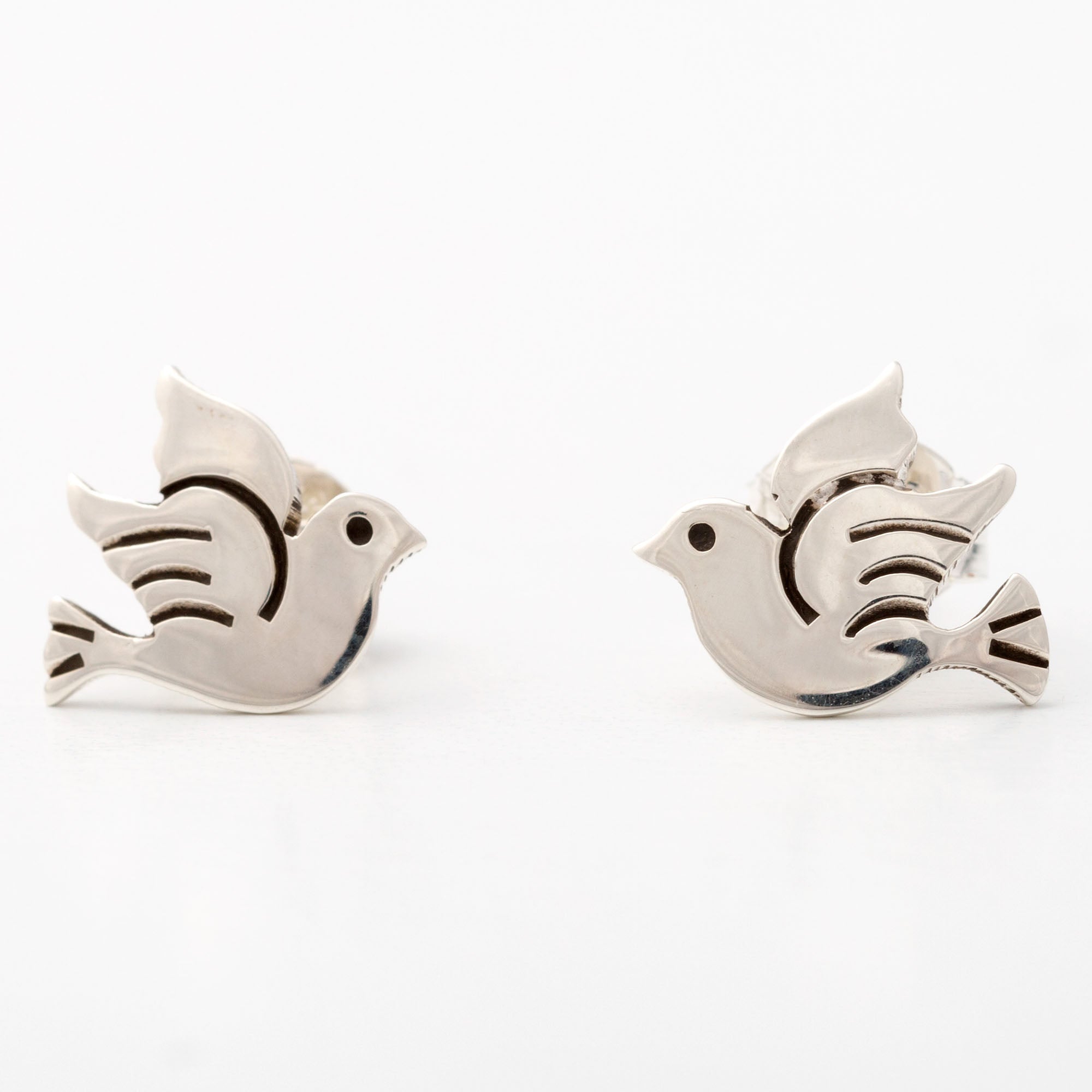 Dove Silhouette Sterling Earrings Earrings - Fine La Vie Bien Dove Silhouette Sterling Earrings