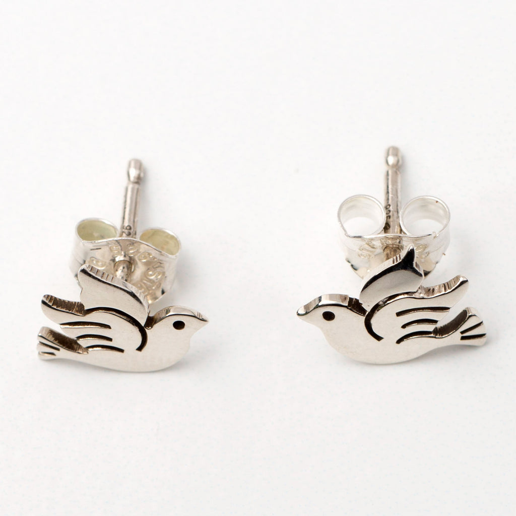 Dove Silhouette Sterling Earrings Earrings - Fine La Vie Bien Dove Silhouette Sterling Earrings