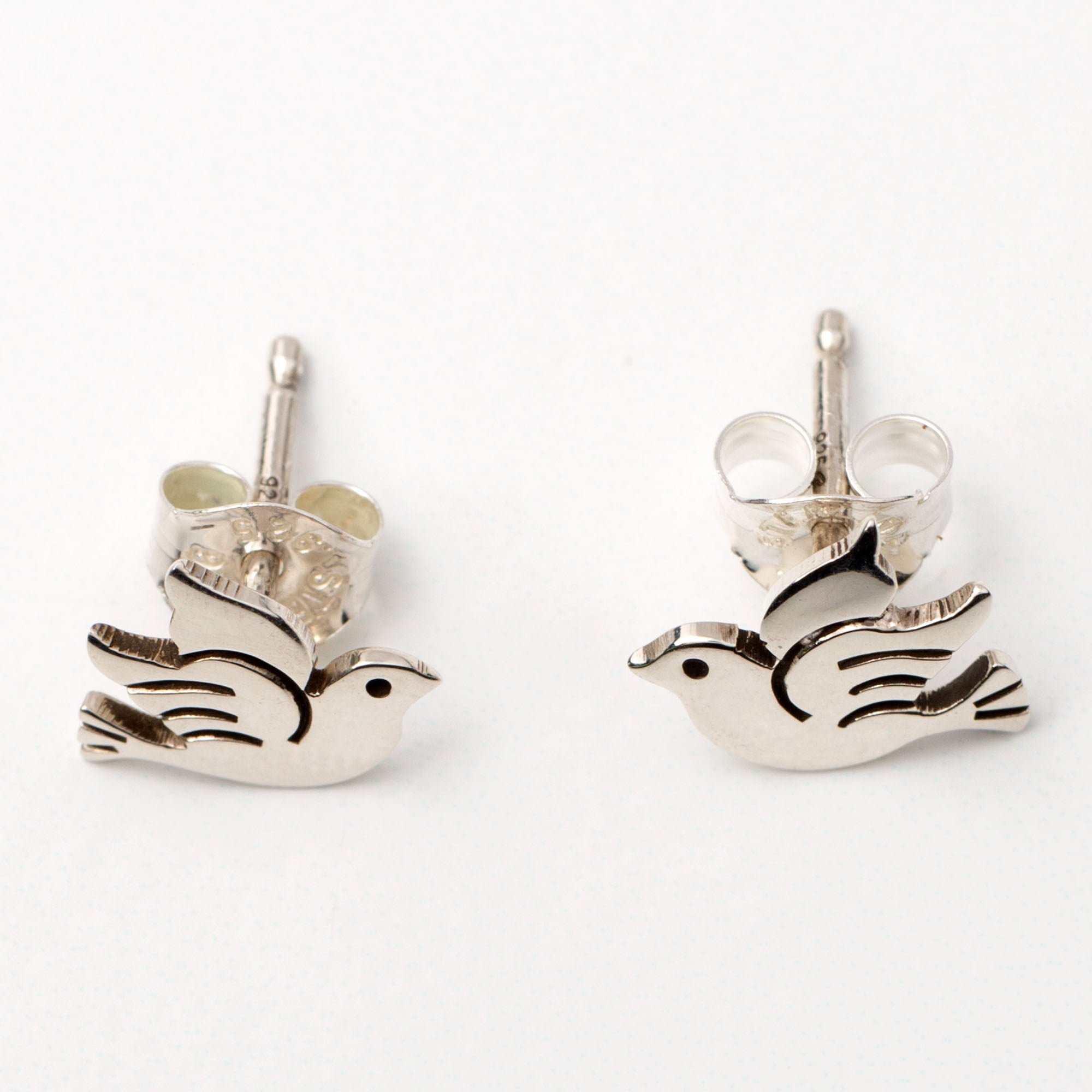 Dove Silhouette Sterling Earrings Earrings - Fine La Vie Bien Dove Silhouette Sterling Earrings