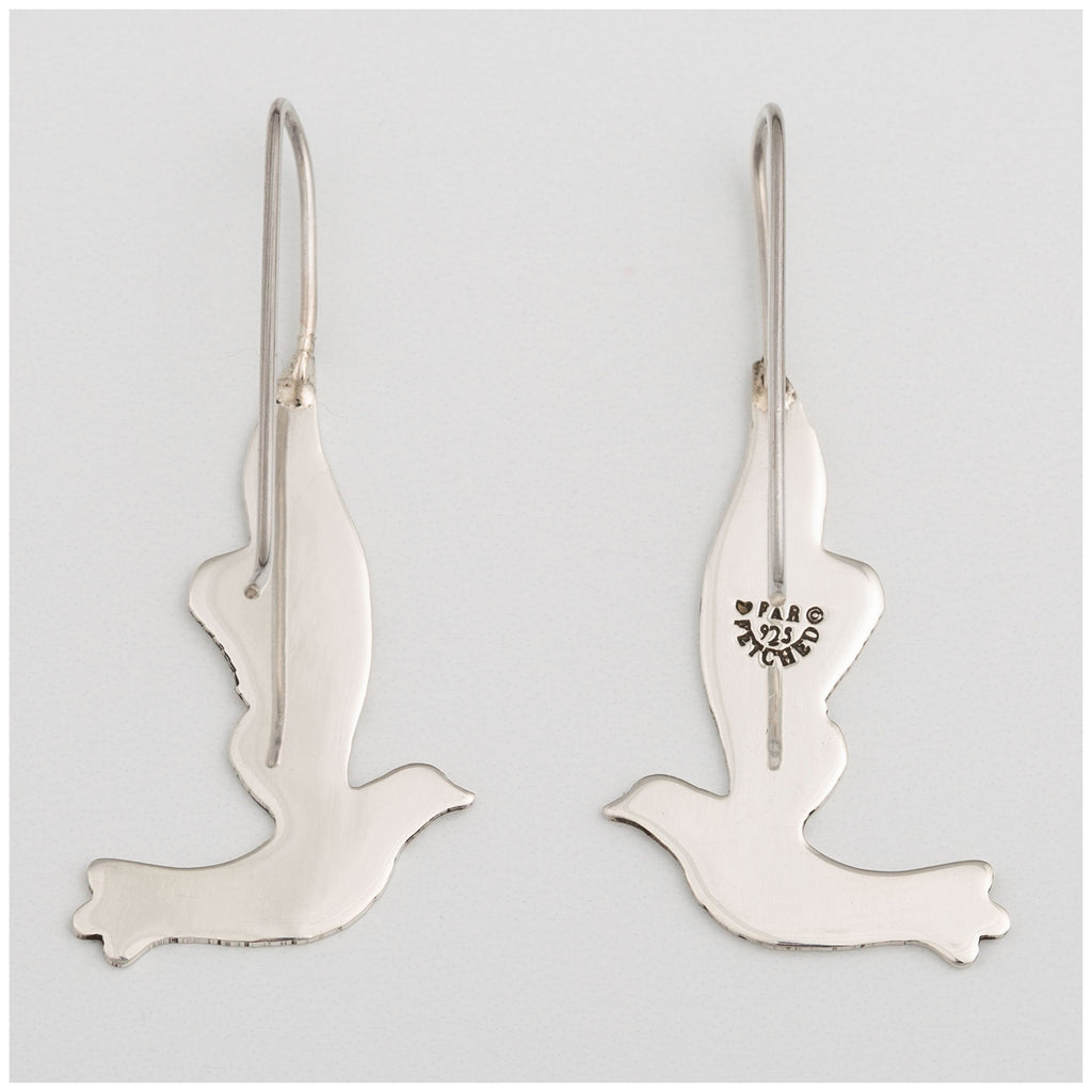 Dove Silhouette Sterling Earrings Earrings - Fine La Vie Bien Dove Silhouette Sterling Earrings