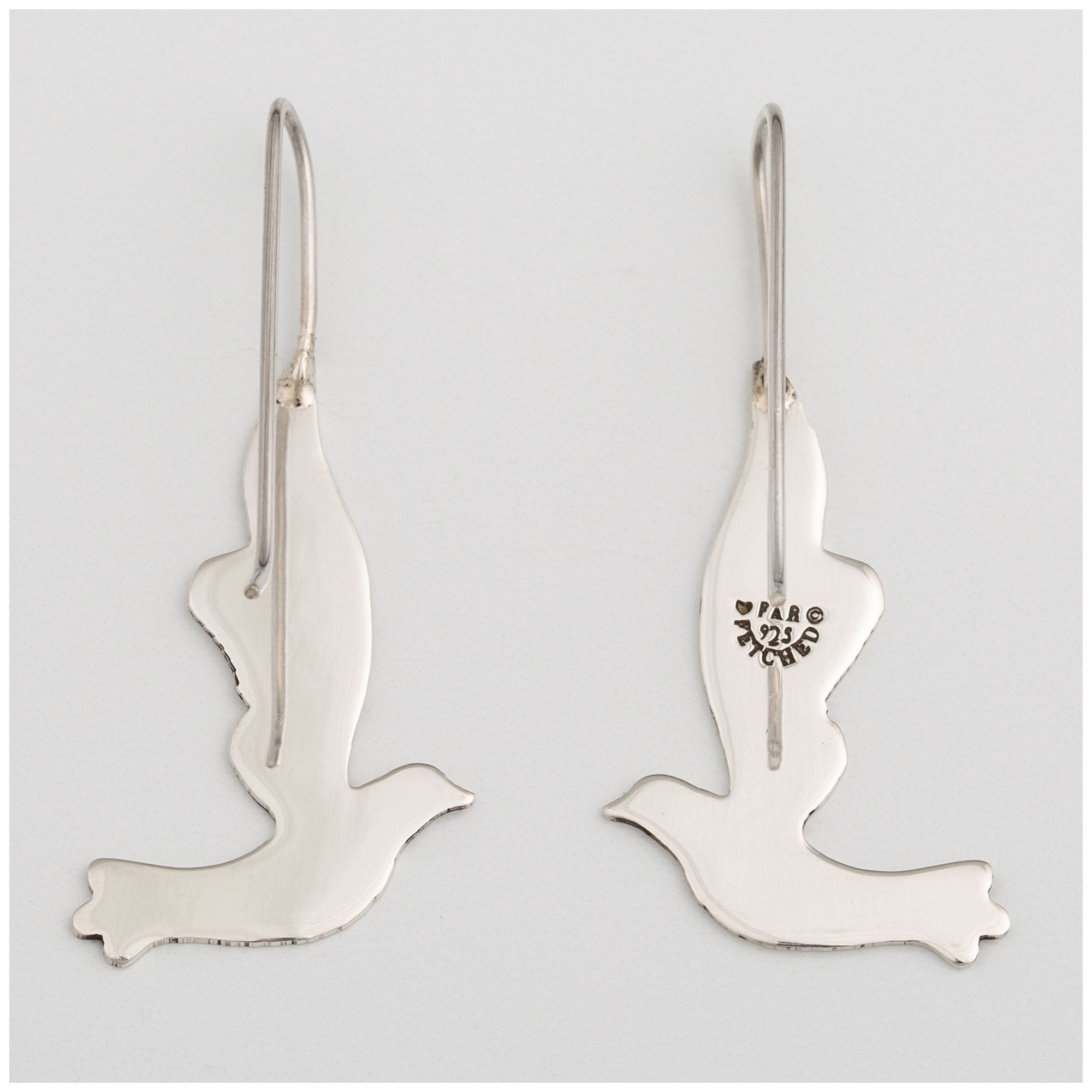 Dove Silhouette Sterling Earrings Earrings - Fine La Vie Bien Dove Silhouette Sterling Earrings