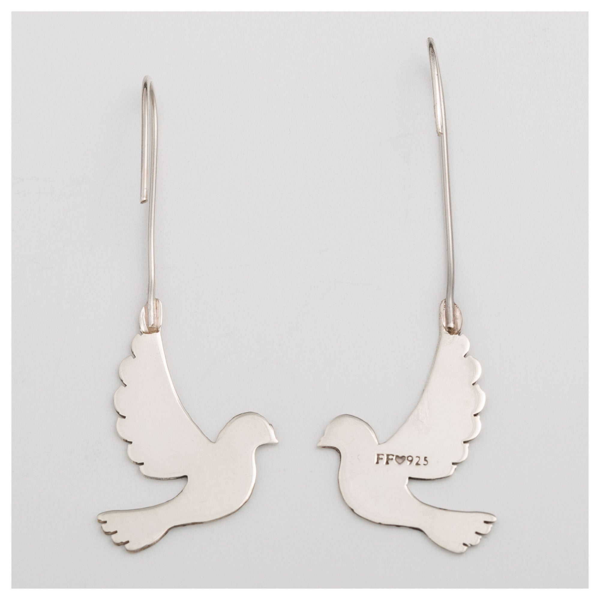 Dove Silhouette Sterling Earrings Earrings - Fine La Vie Bien Dove Silhouette Sterling Earrings