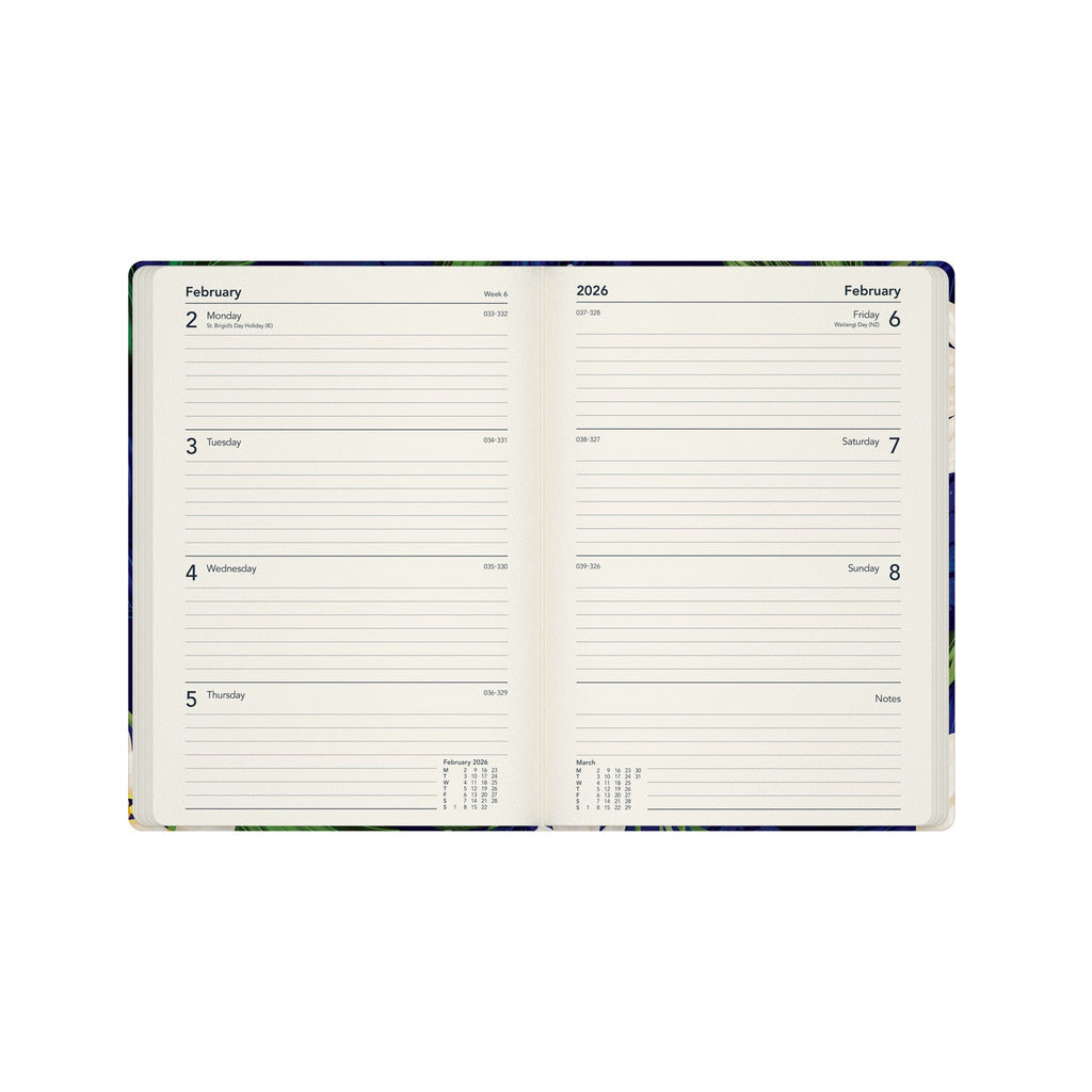Down the Garden Path - A5 Week - to - View Mid/Academic Year Diary Planner 2025 - 2026