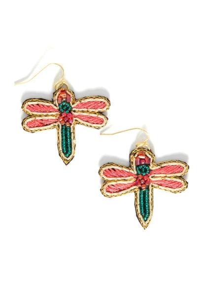 Dragonfly Beaded Earrings by Fair Anita