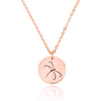Dragonfly Engraving Disc Necklace La Vie Bien Dragonfly Engraving Disc Necklace