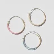 Dreamscape Beaded Round Hoops