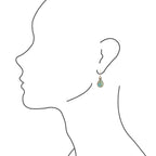 Dreamy Drop Blue Turquoise and Golden Earrings by Barse Jewelry