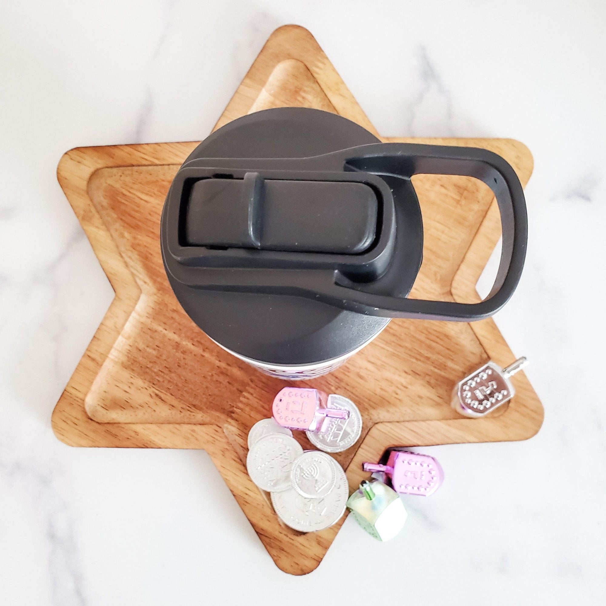 Dreidels, Hearts and Magens Hanukkah Kids Cup