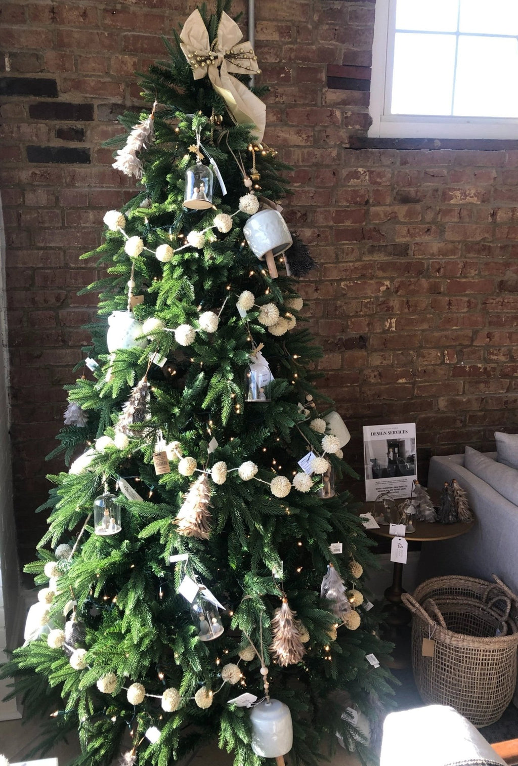 Dried Natural Spinny Flower Garland by White Cliff Studio