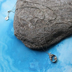 Drift Necklace – Aquamarine Blue Acrylic & Agate Teardrop Pendant Jewelry La Vie Bien Drift Necklace – Aquamarine Blue Acrylic & Agate Teardrop Pendant