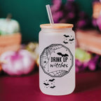 Drink Up Witches Halloween Glass Can Cup Drinkware La Vie Bien Drink Up Witches Halloween Glass Can Cup