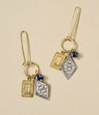 Drishti Evil Eye Dangle Drop Charm Earrings HME stock line La Vie Bien Drishti Evil Eye Dangle Drop Charm Earrings