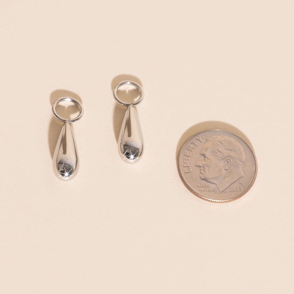 Droplet Chunky Huggie Hoop Charms by Oh Clementine
