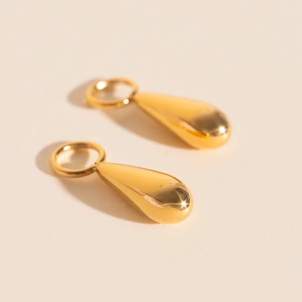 Droplet Chunky Huggie Hoop Charms by Oh Clementine