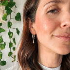 Droplet Chunky Huggie Hoop Charms by Oh Clementine