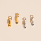Droplet Chunky Huggie Hoop Charms by Oh Clementine