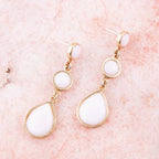Drops of Pink Opal Earrings by Barse Jewelry