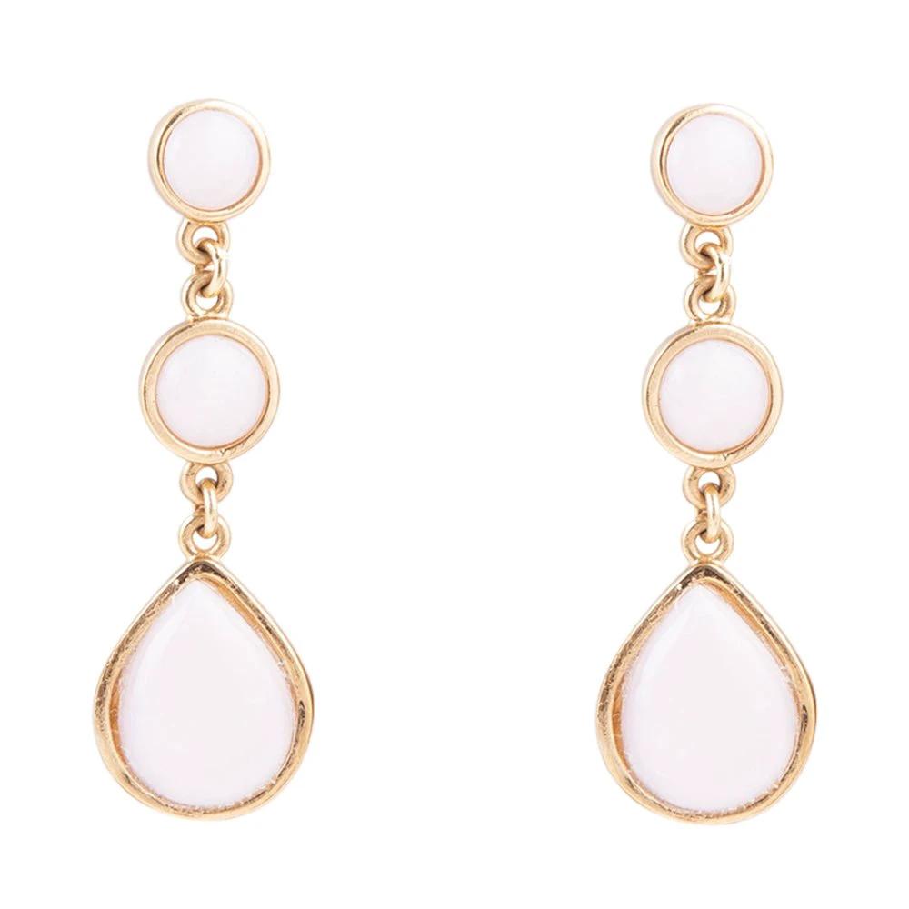 Drops of Pink Opal Earrings by Barse Jewelry
