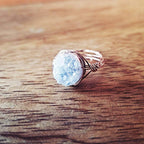 Druzy Crystal Wire Wrapped Stacking Ring Finger Rings La Vie Bien Druzy Crystal Wire Wrapped Stacking Ring