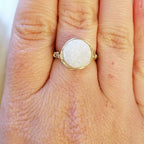 Druzy Crystal Wire Wrapped Stacking Ring Finger Rings La Vie Bien Druzy Crystal Wire Wrapped Stacking Ring