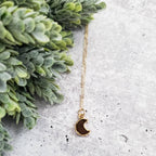 Druzy Moon Layering Necklace Crystal Necklaces La Vie Bien Druzy Moon Layering Necklace